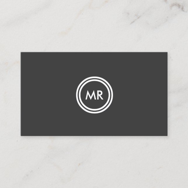 IHR INITIALLOGIUM auf DK GRAY Business Card Visitenkarte (Vorderseite)