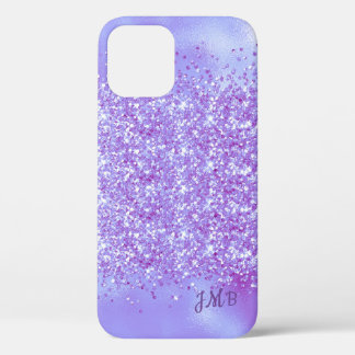Ihr Initials Purpe Glitzer Case-Mate iPhone Hülle