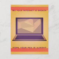 Ihr Internet ist also kaputt Retro-Laptop-Computer