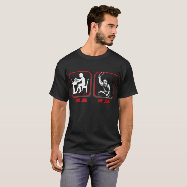 Ihr Job mein Job-Fleisch-Schneider-Beruf-T-Shirt T-Shirt (Vorne ganz)