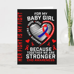 Ihr Kampf Baby Mädchen CHD Bewusstsein Herzkrankhe Karte