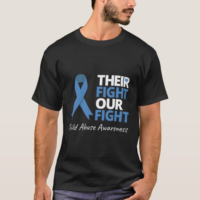 Ihr Kampf gegen den Missbrauch von Kindern Bewusst T-Shirt (Vorderseite)