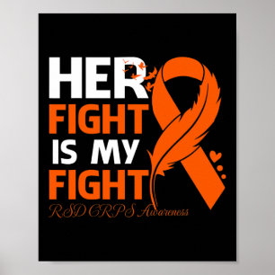 Ihr Kampf ist mein Fight Rsd Crps Awareness Fether Poster