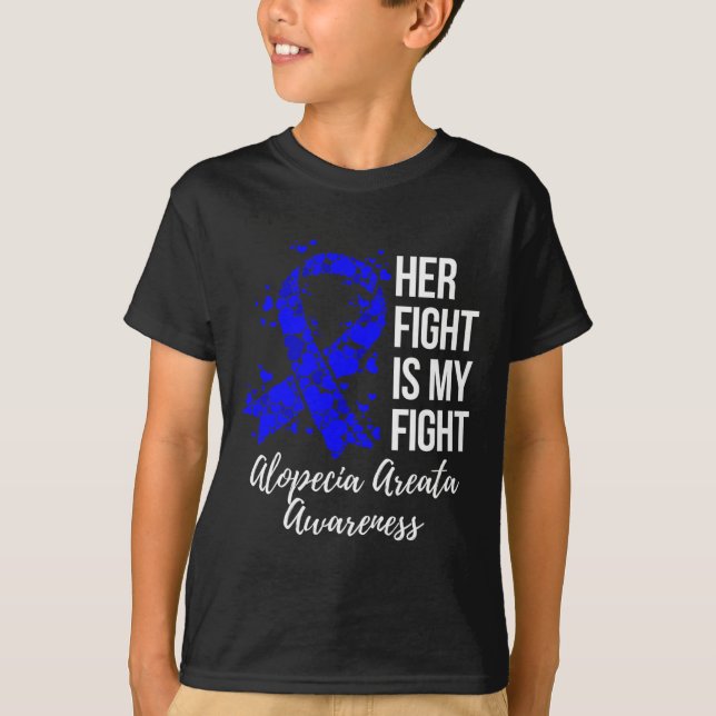 Ihr Kampf ist mein Kampf Alopezie Areata Bewusstse T-Shirt (Vorderseite)