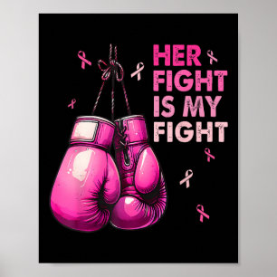 Ihr Kampf ist mein Kampf Boxhandschuhe Brustkrebs Poster