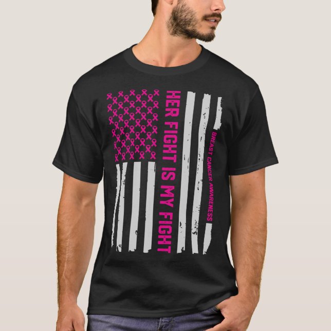 Ihr Kampf ist mein Kampf - Brustkrebs-Bewusstsein T-Shirt (Vorderseite)