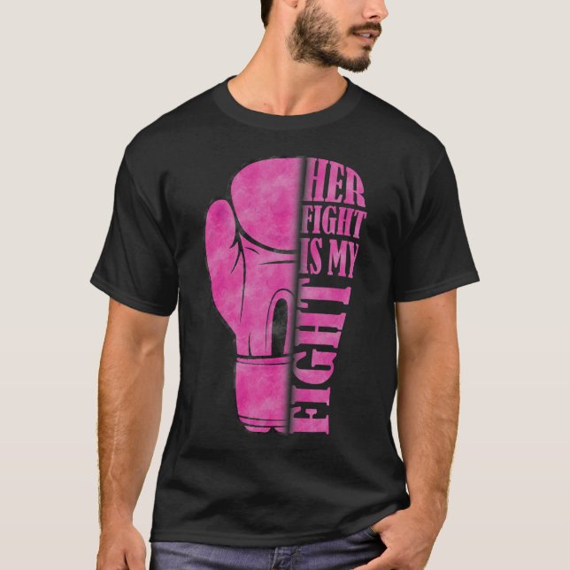 Ihr Kampf ist mein Kampf gegen Brustkrebs-Bewussts T-Shirt (Vorderseite)