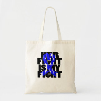 Ihr Kampf ist mein Kampf gegen Colon Cancer Blue R Tragetasche