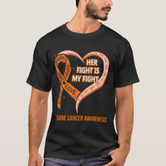 \Ihr Kampf ist mein Kampf gegen den Uteruskrebs im T-Shirt