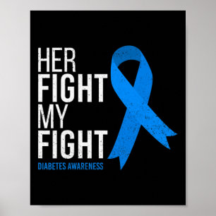 Ihr Kampf ist mein Kampf gegen Diabetes Aufklärung Poster