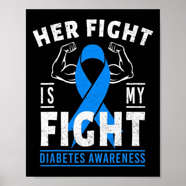 Ihr Kampf ist mein Kampf gegen Diabetes Aufklärung Poster (Vorne)