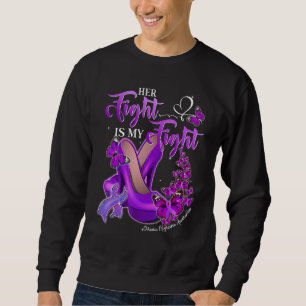Ihr Kampf ist mein Kampf lila High Heels chronisch Sweatshirt