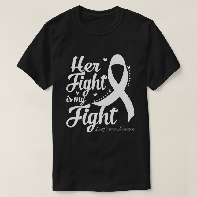 Ihr Kampf ist mein Kampf LUNG CANCER AWARENESS Mon T-Shirt (Design vorne)