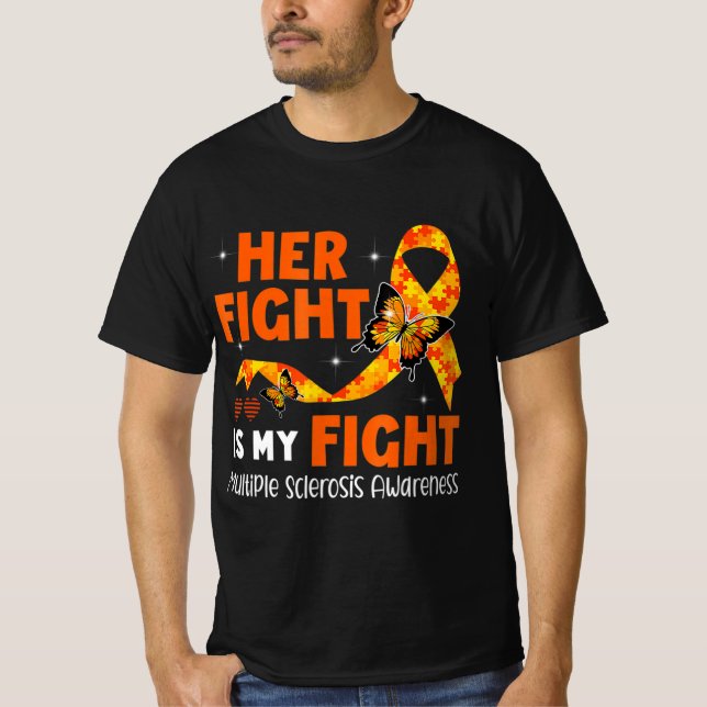 Ihr Kampf ist mein Kampf MS Multiple Sklerose Awar T-Shirt (Vorderseite)