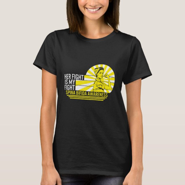 Ihr Kampf ist mein Kampf Spina Bifida Bewusstsein  T-Shirt (Vorderseite)