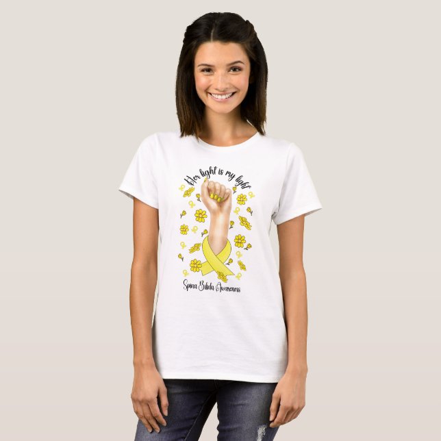 Ihr Kampf ist mein Kampf Spina Bifida Unterstützun T-Shirt (Vorne ganz)