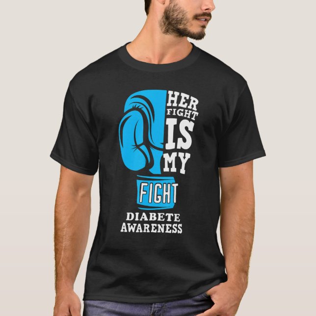 Ihr Kampf ist mein Kampf T1d Mama Diabetes Bewusst T-Shirt (Vorderseite)
