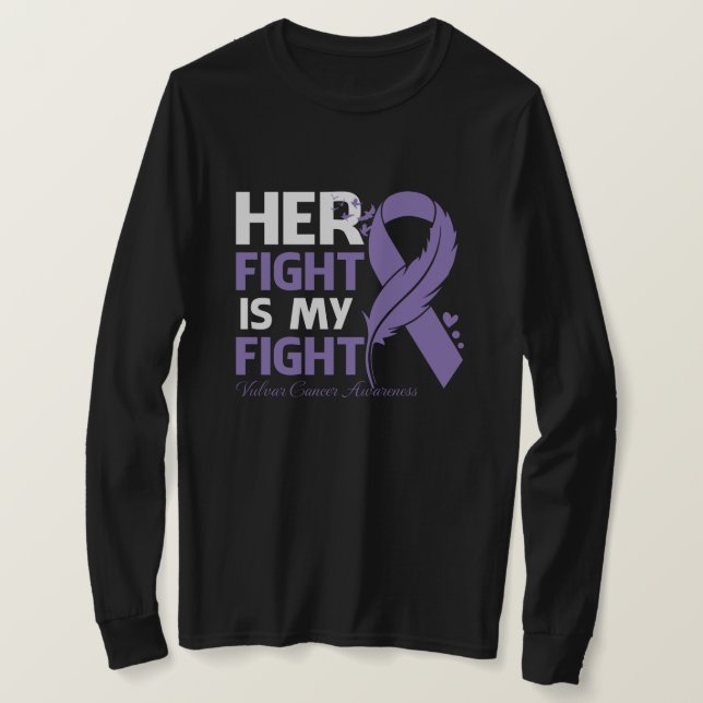 Ihr Kampf ist mein Kampf VULVAR KREBS AWARENESS Fe T-Shirt (Design vorne)