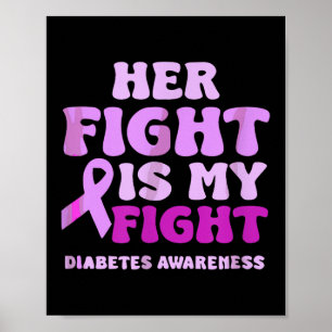 Ihr Kampf ist mein Kampf Zitat Diabetes Bewusstsei Poster