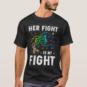 Ihr Kampf ist mein Kämpfen Rätsel Faust Autismus B T-Shirt