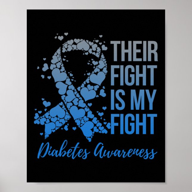 Ihr Kampf ist mein Krieger, der Diabetes unterstüt Poster (Vorne)