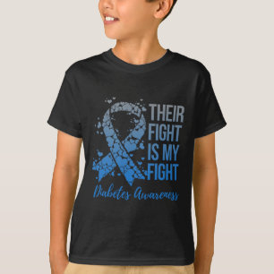 Ihr Kampf ist mein Krieger, der Diabetes unterstüt T-Shirt