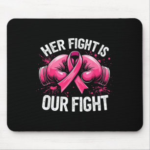 Ihr Kampf ist unser Kampf Boxhandschuhe Brustkrebs Mousepad