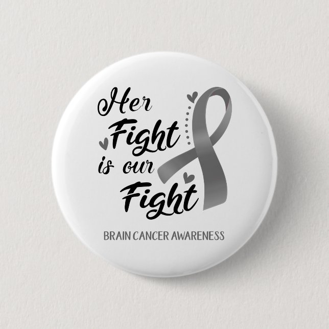 Ihr Kampf ist unser Kampf gegen Hirnkrebs Button (Vorderseite)