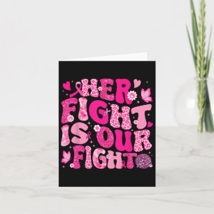 Ihr Kampf ist unser Kampf gegen rosa Ribbon Brustk Karte