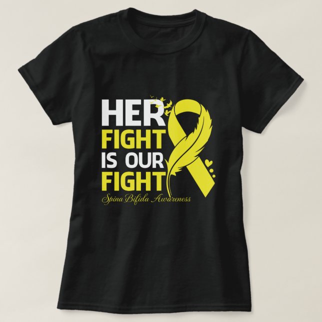 Ihr Kampf ist unser Kampf SPINA BIFIDA AWARENESS R T-Shirt (Design vorne)