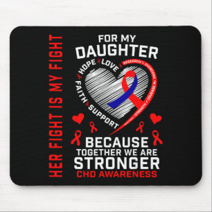 Ihr Kampf Tochter CHD Bewusstsein Herzkrankheit Gr Mousepad