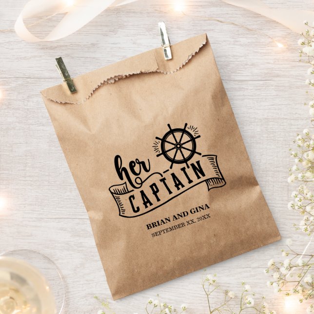 Ihr Kapitän Hochzeit Geschenktütchen (Ausgeschnitten)