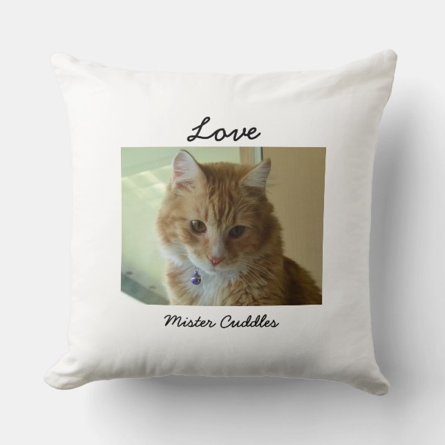 Ihr Katzen-Foto-personalisiertes Kissen (Vorderseite)