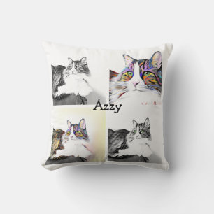 Ihr Katzenname, atemberaubende moderne Katze Kissen