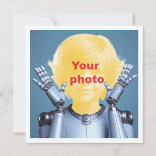 Ihr Kind als Roboter, Einladung, Roboter Karte