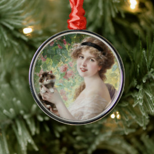 Ihr kleines Kitten Ornament Aus Metall