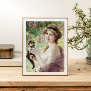 Ihr kleines Kitten von Emile Vernon Fotodruck