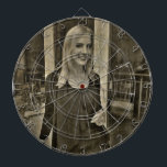 Ihr kundenspezifisches Foto Dartscheibe<br><div class="desc">Ein tragendes Schwarzes blonder Dame.</div>