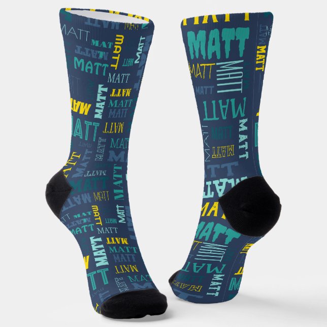 Ihr (Kurzer) Name ist über diese hinweg Socken (Gewinkelt)