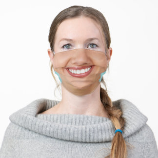 Ihr lächelndes Gesicht Mund-Nasen-Maske Aus Stoff