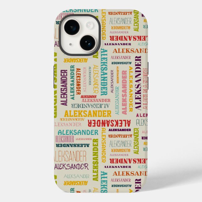 Ihr (langer) Name ist alles darüber Case-Mate iPhone 14 Hülle (Rückseite)