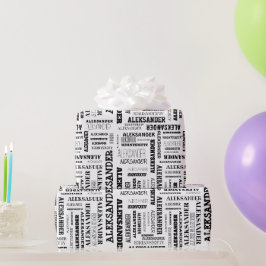 Ihr (langer) Name ist alles darüber Geschenkpapier