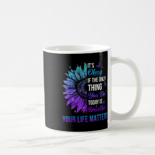 Ihr Leben ist Suizidprävention Bewusstsein Männer  Kaffeetasse