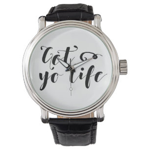 Ihr Leben Typografie Armbanduhr