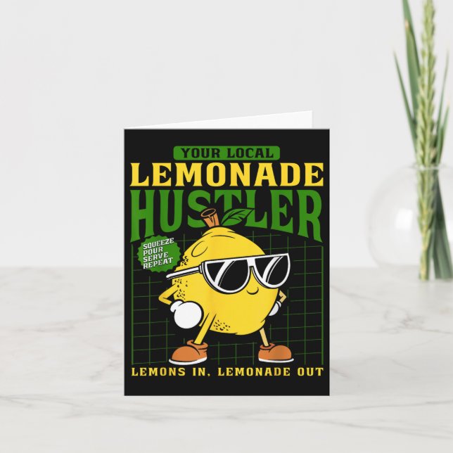 Ihr Lemonade Hustler Funny Lemon Stand Boss Karte (Vorderseite)