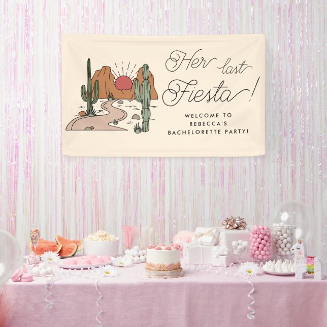 Ihr letzter Fiesta-Boho-Wüste-Junggeselinnen-Absch Banner (Party)