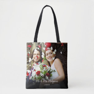 Ihr Lieblings-Hochzeitsskriptname für Fotos Tasche