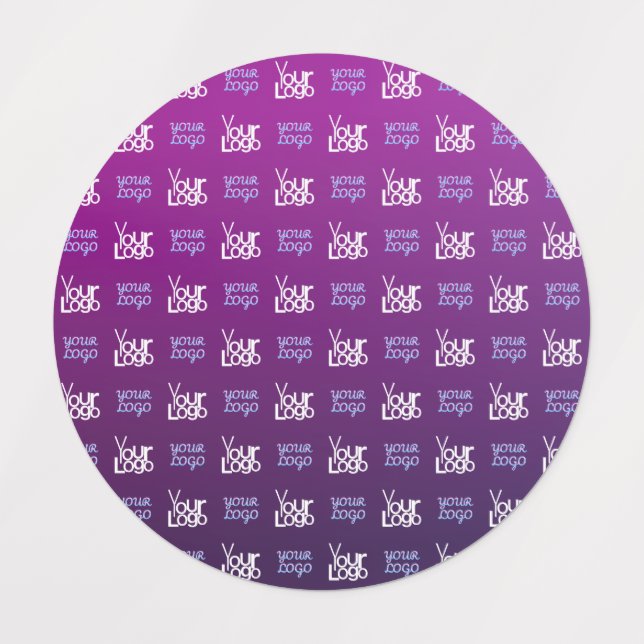 Ihr Logo | 2 Hochgeladene Bilder oder Firmenlogos Etiketten (Design 1)