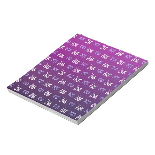 Ihr Logo | 2 Hochgeladene Bilder oder Firmenlogos Notizblock (Rotiert)