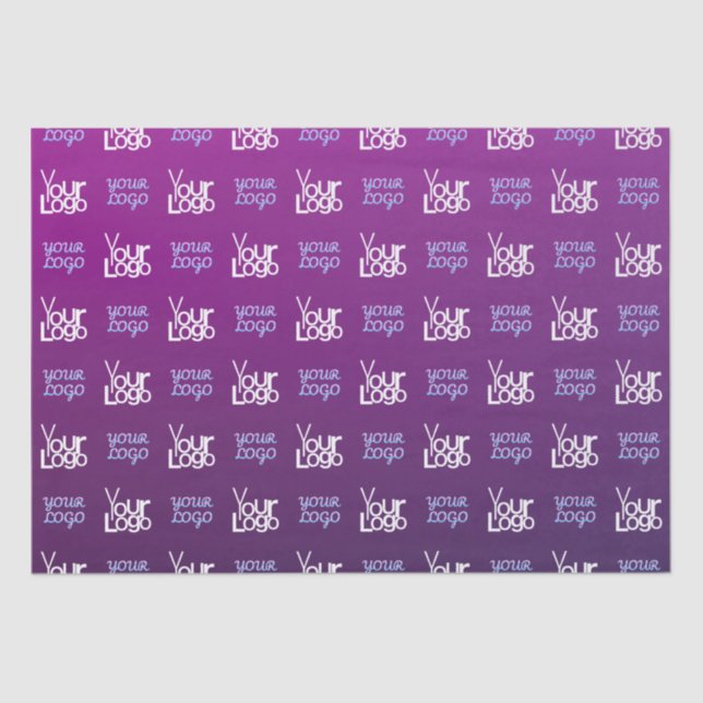 Ihr Logo | 2 Hochgeladene Bilder oder Firmenlogos Seidenpapier (Vorderseite)